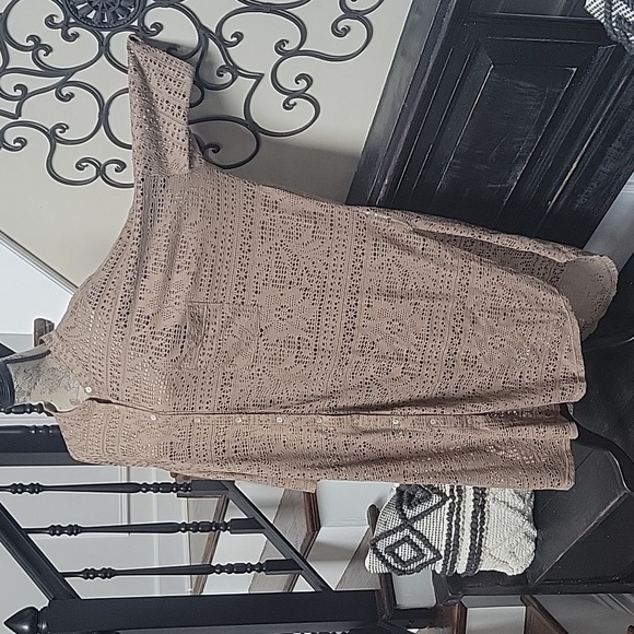 Free People Beach Dolman Dress Cover Up Button Down Oversized M U Hem - Picture 4 of 9